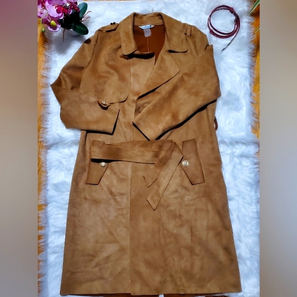 Nygard Suade Trench Coat - Picture 1 of 5